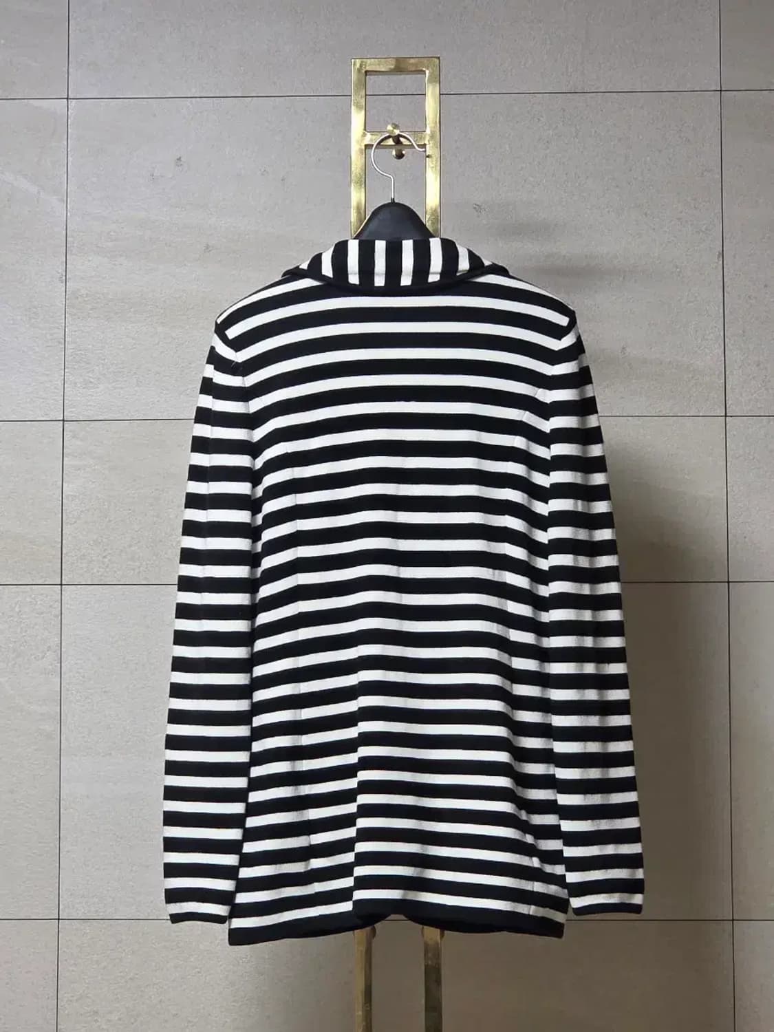 로렌 랄프로렌 금장 엠블럼 스트라이프 니트 자켓 상품이미지5