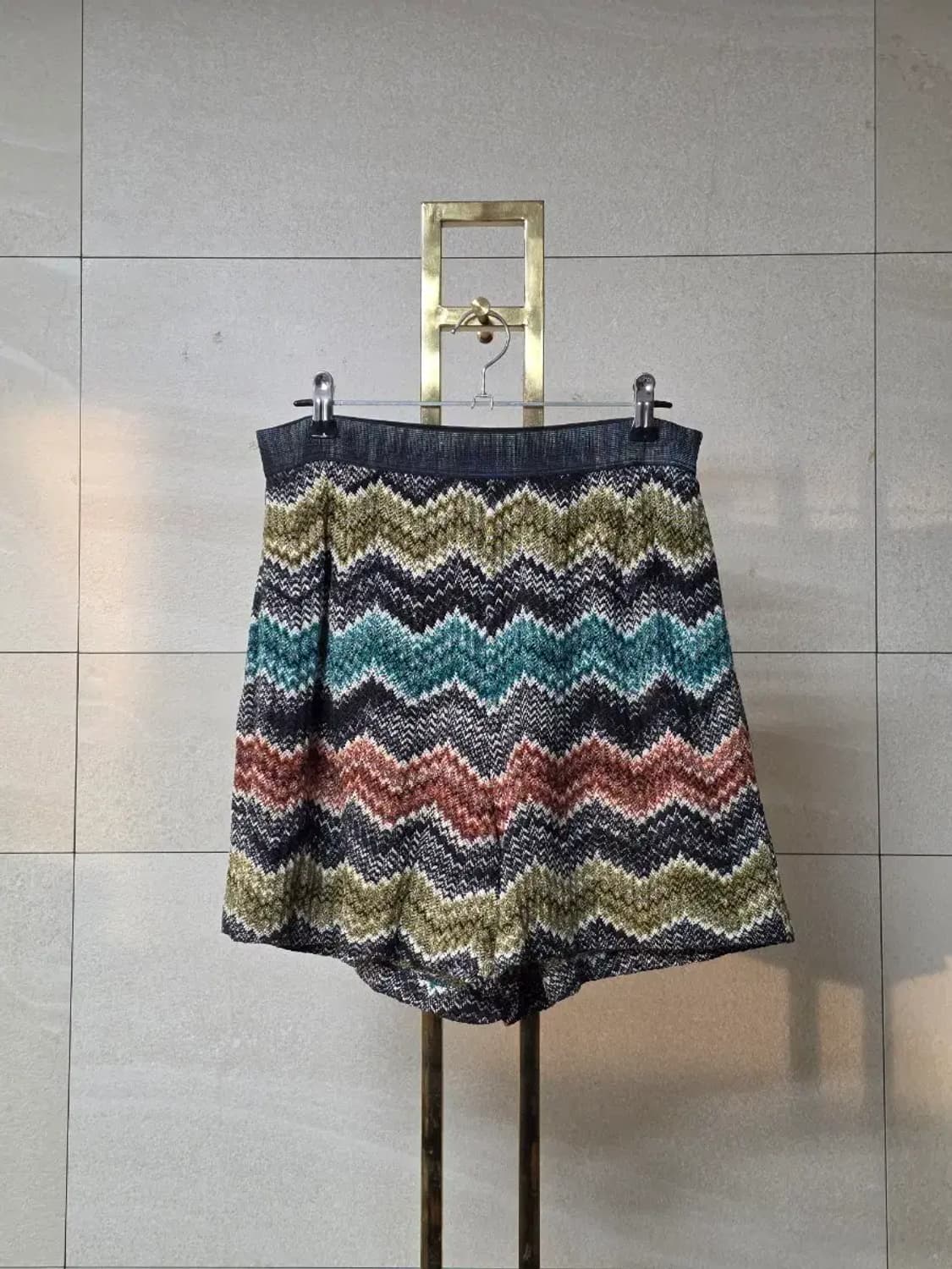 미쏘니 지그재그 코튼 니트 쇼츠 상품이미지1