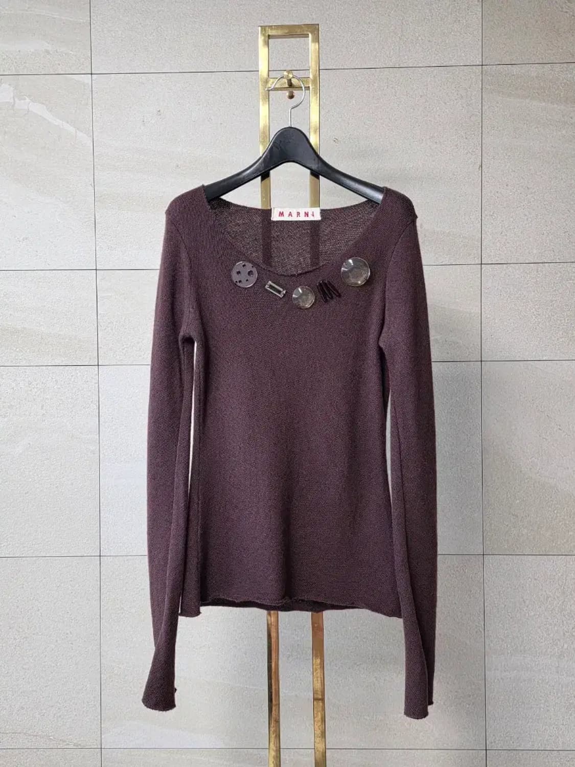 마르니 쥬얼 데코 라운드 니트 상품이미지1