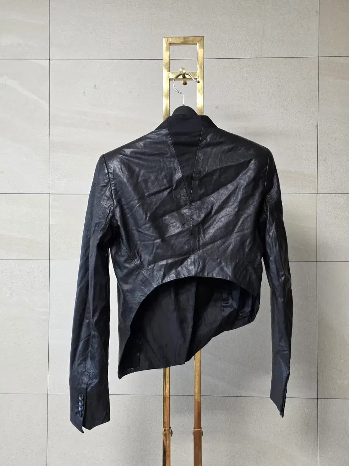 헬무트 랭 램스킨 믹스 언밸런스 자켓 상품이미지5