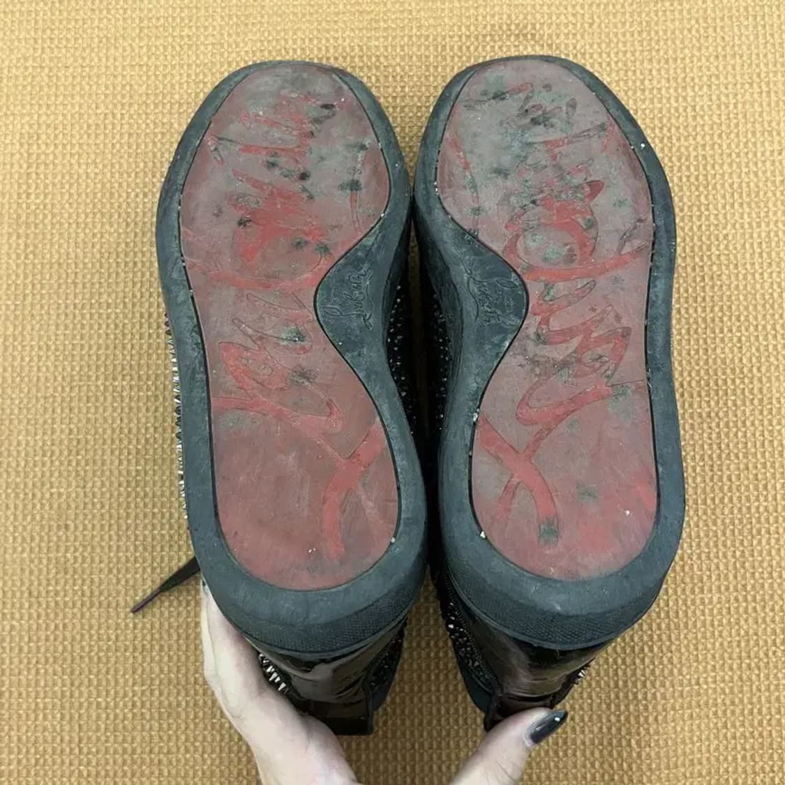 크리스찬 루부탱 블랙 스니커즈 운동화 39 G04809 상품이미지5
