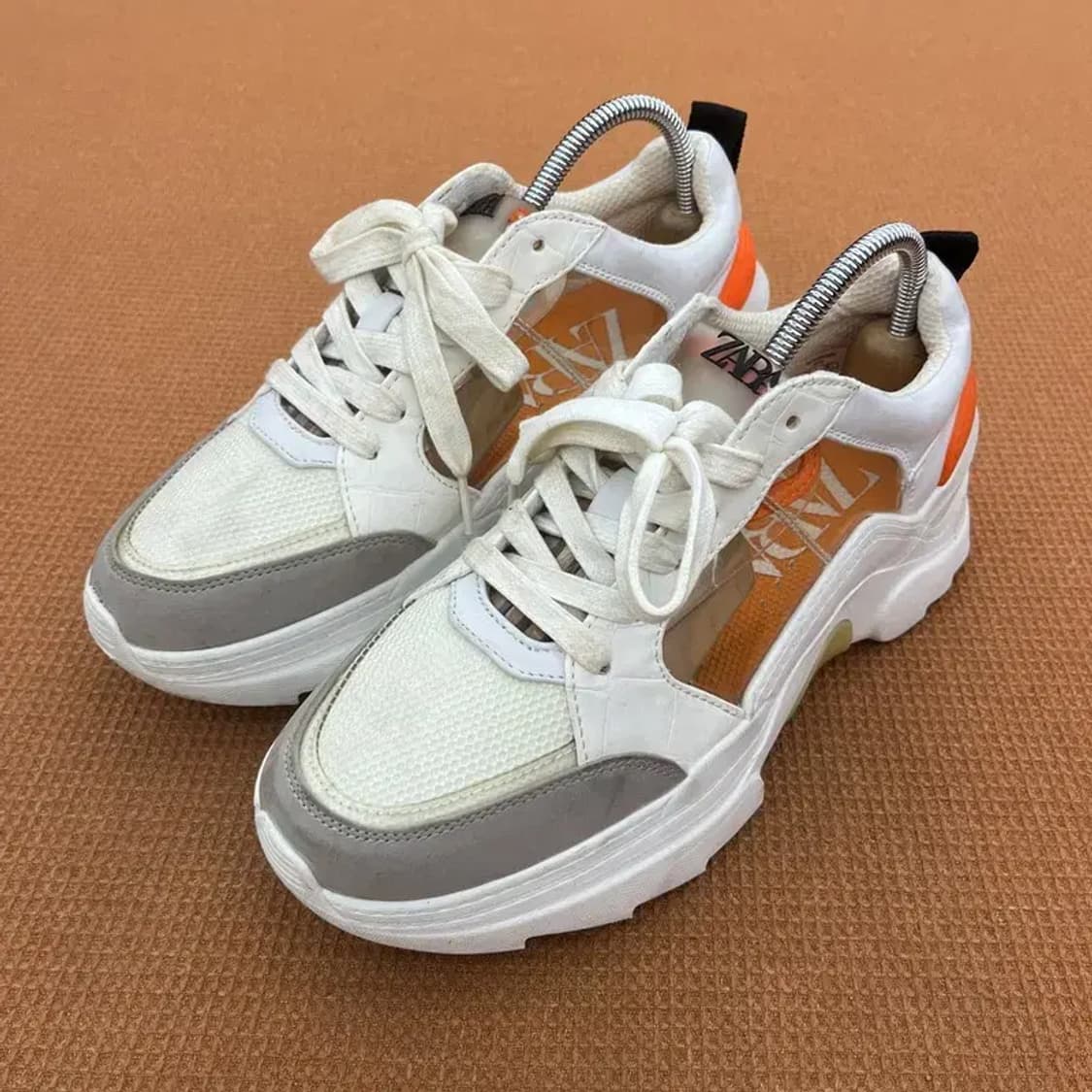 자라 ZARA 클리어 어글리슈즈 운동화 38 G04902 상품이미지1