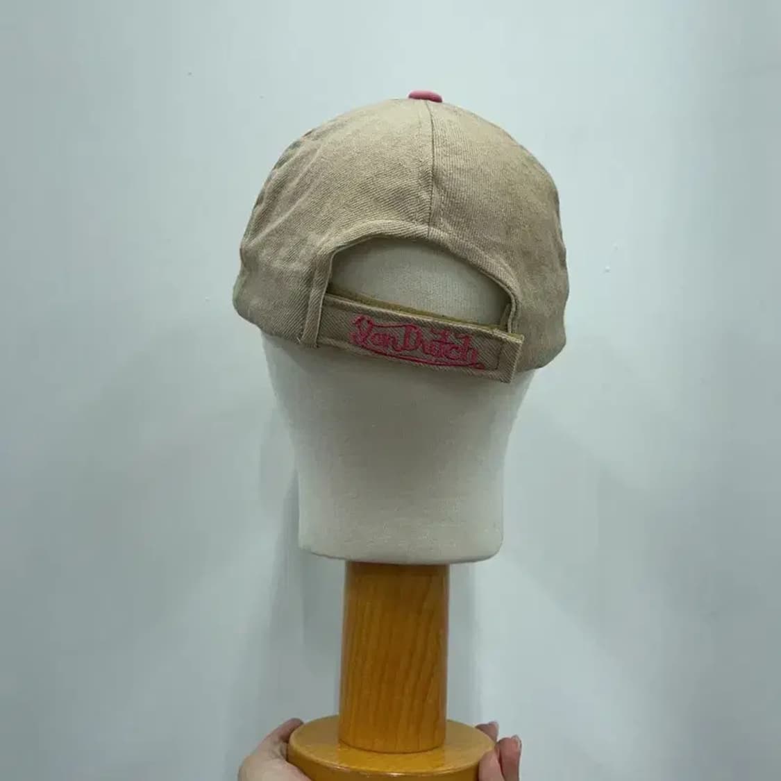본 더치 핑크 자수 빅로고 베이지 볼캡 G05266 상품이미지3