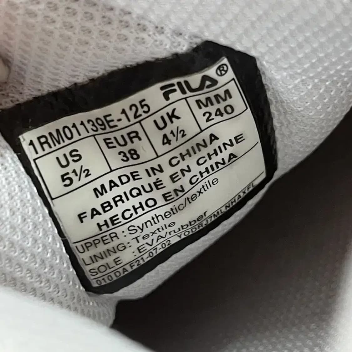 필라 FILA 화이트 어글리슈즈 운동화 여자 신발 240 G05752 상품이미지5