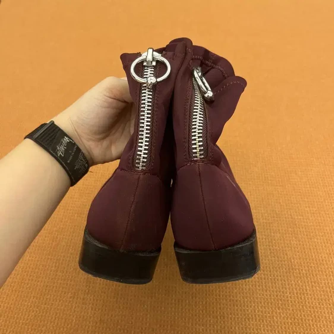 자라 ZARA 버건디 삭스 부츠 250 G06443 상품이미지2