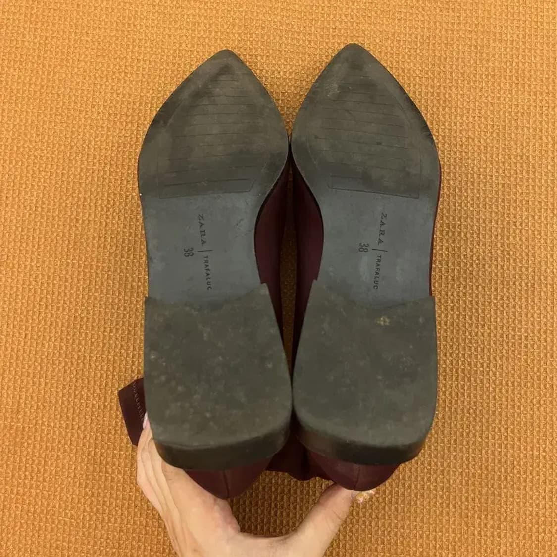 자라 ZARA 버건디 삭스 부츠 250 G06443 상품이미지4
