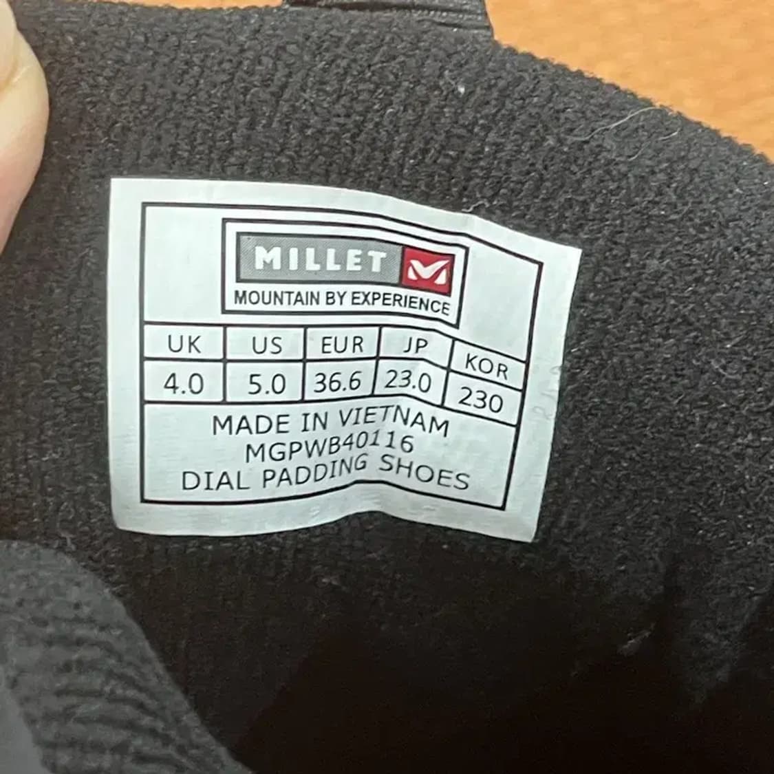 밀레 다이얼 패딩슈즈 등산화 230 G06502 상품이미지5
