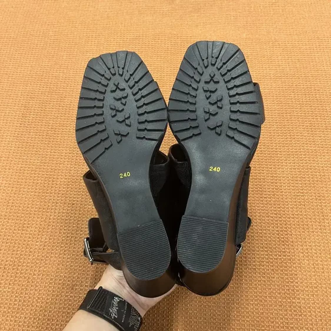 베라왕 블랙 웨지힐 샌들 240 G06555 상품이미지4