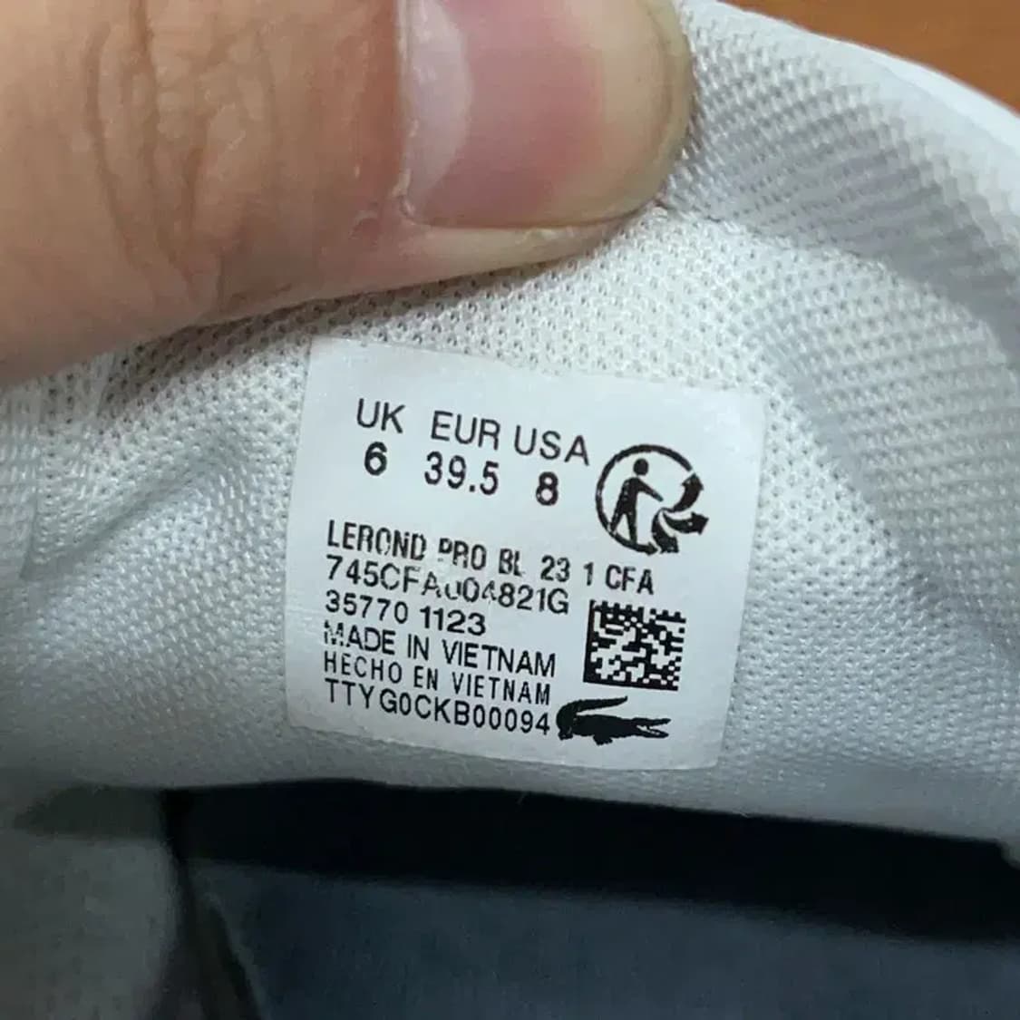 라코스테 캐주얼 스니커즈 운동화 UK6 G08856 상품이미지5