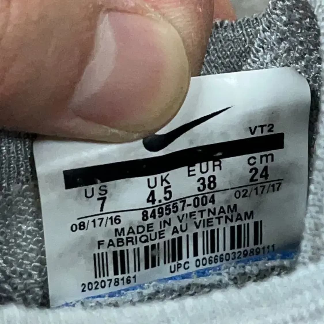 나이키 에어 베이퍼맥스 플라이니트 퓨어 플래티넘 240 G08962 상품이미지5