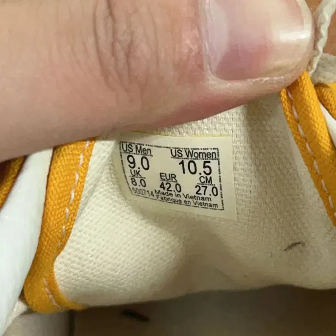 반스 어센틱 옐로우 스니커즈 270 G08987 상품이미지5