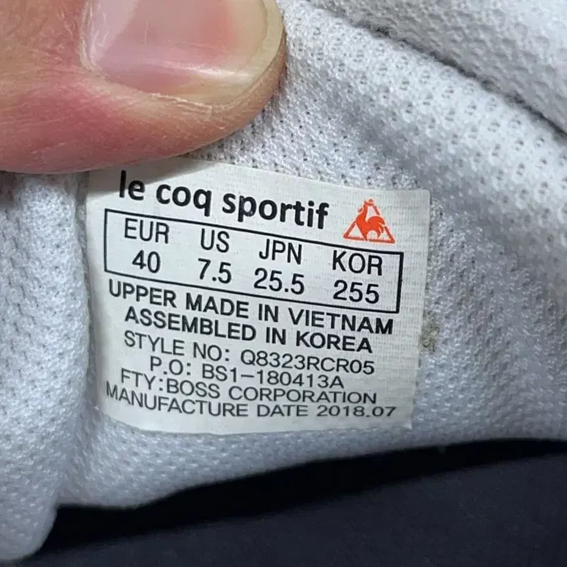 르꼬끄 오닉스 스니커즈 운동화 255 G08993 상품이미지5