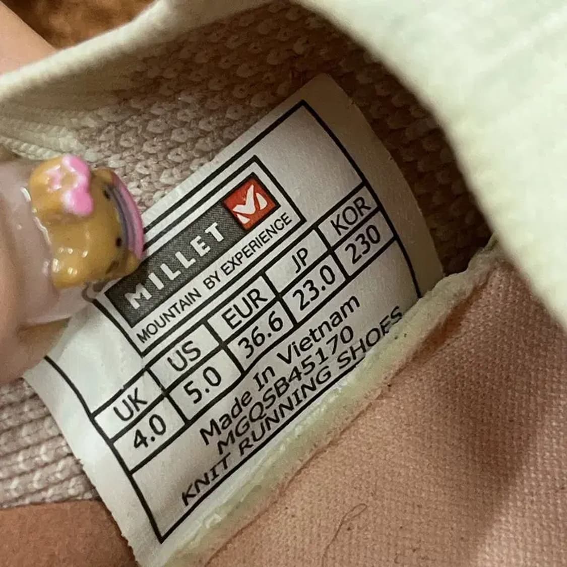 밀레 메모리폼 니트 런닝화 운동화 230 G06644 상품이미지5