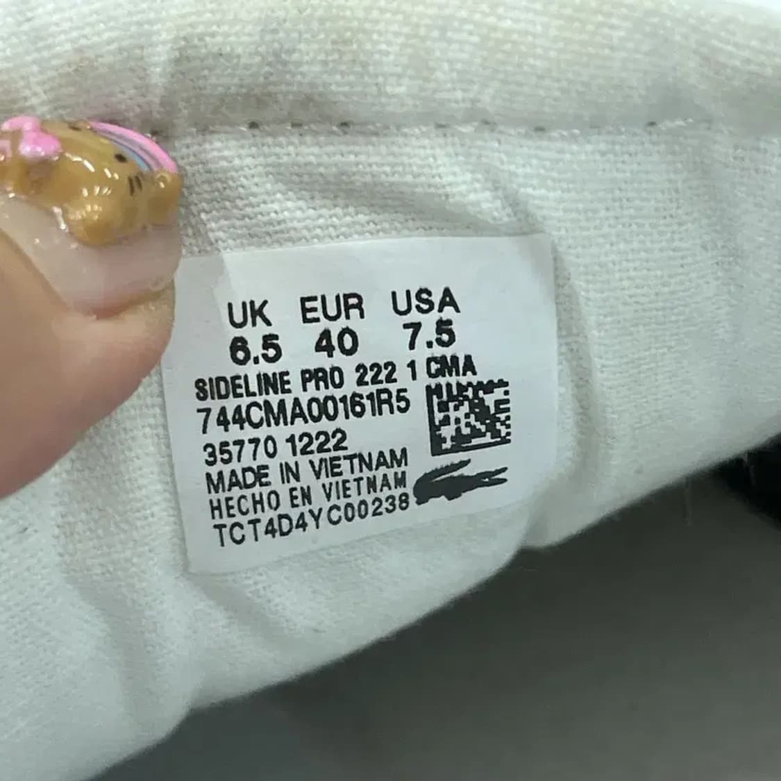 라코스테 사이드라인 프로 스니커즈 운동화 UK6.5 G06696 상품이미지5