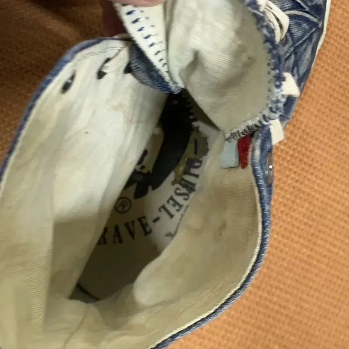 디젤 더티워싱 데님 하이탑 스니커즈 운동화 43 G06959 상품이미지7