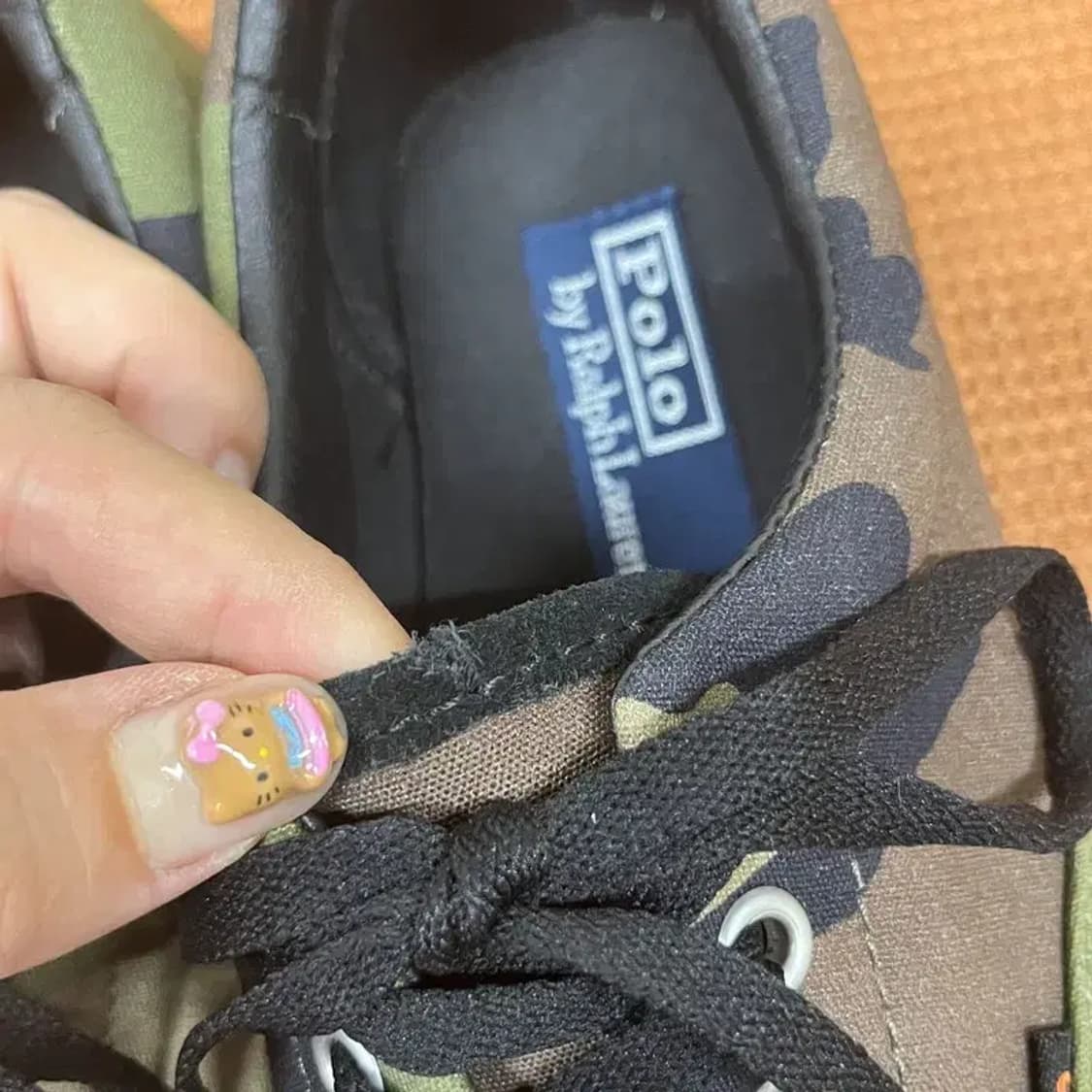 폴로 랄프로렌 밀리터리 카모 스니커즈 운동화 UK6.5 G06997 상품이미지7