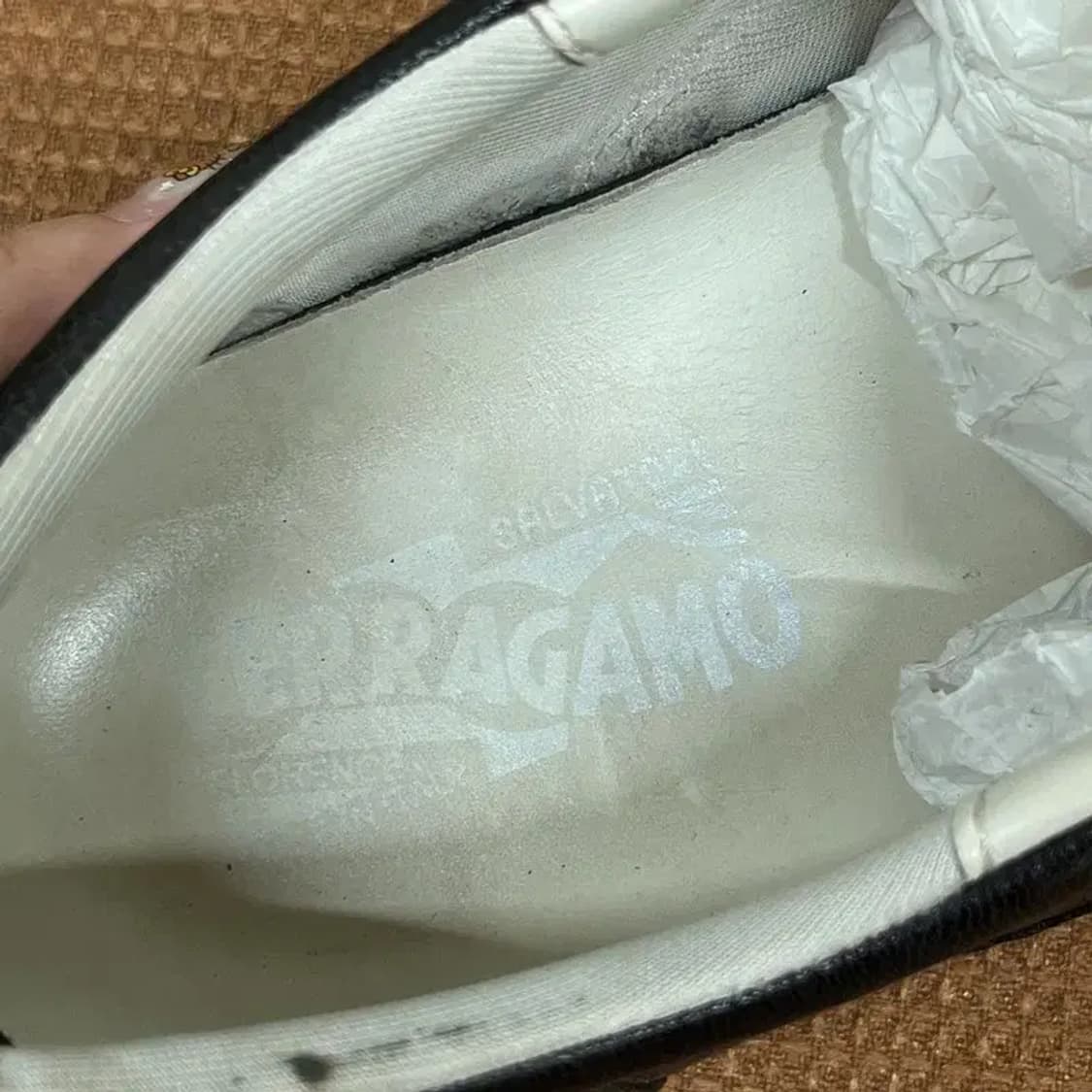 페라가모 빈티지 가죽 슬립온 7.5 G07143 상품이미지5