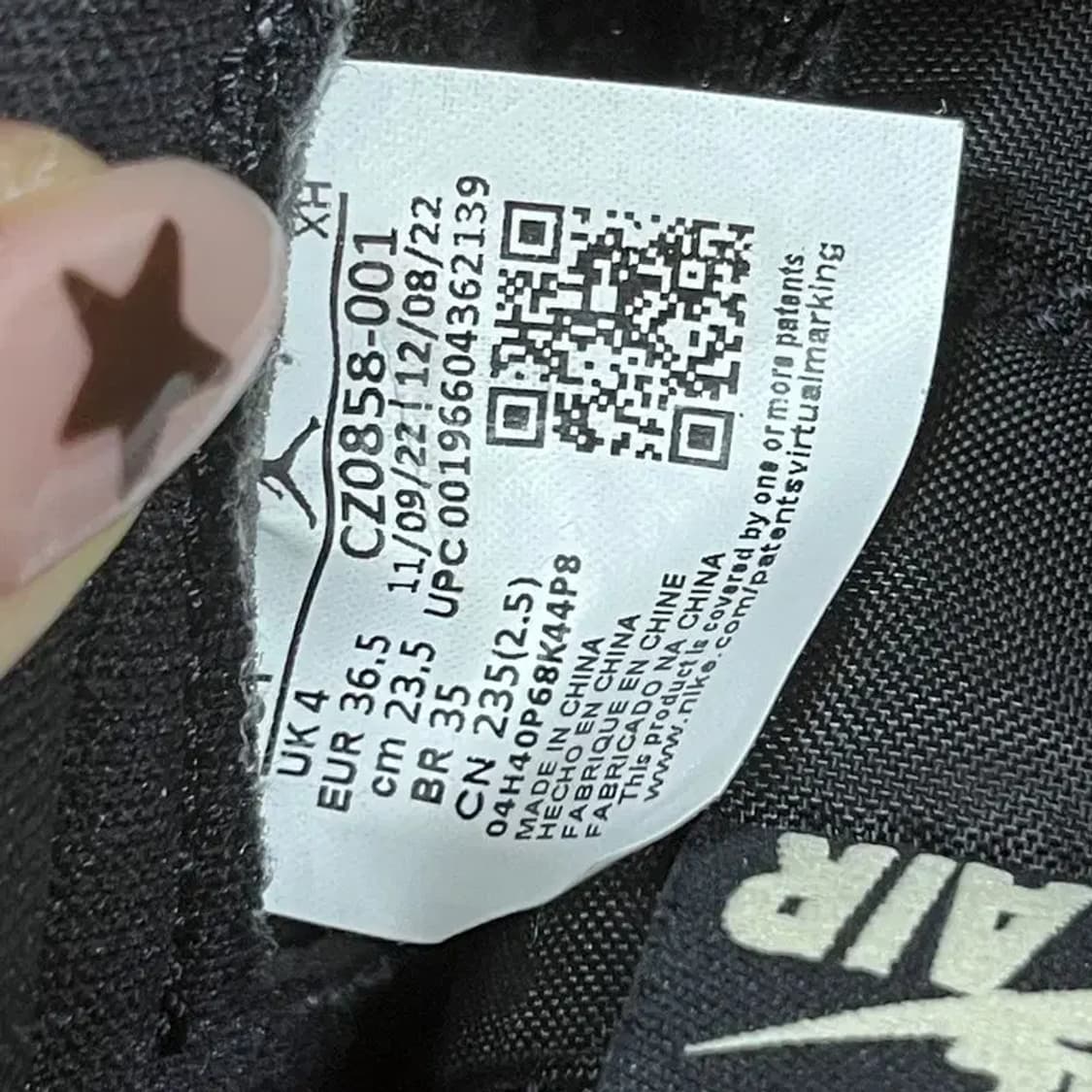 나이키 에어 조던 1 로우 시멘트 스니커즈 운동화 235 G07238 상품이미지5