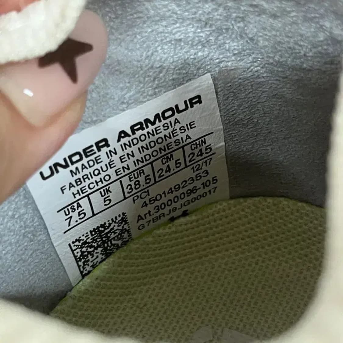 언더아머 슬링플렉스 런닝화 운동화 245 G07565 상품이미지5