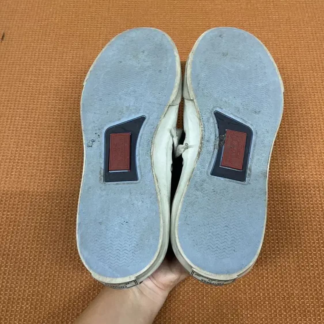 컨버스 잭퍼셀 레더 로우 블랙 스니커즈 신발 245 G07619 상품이미지4