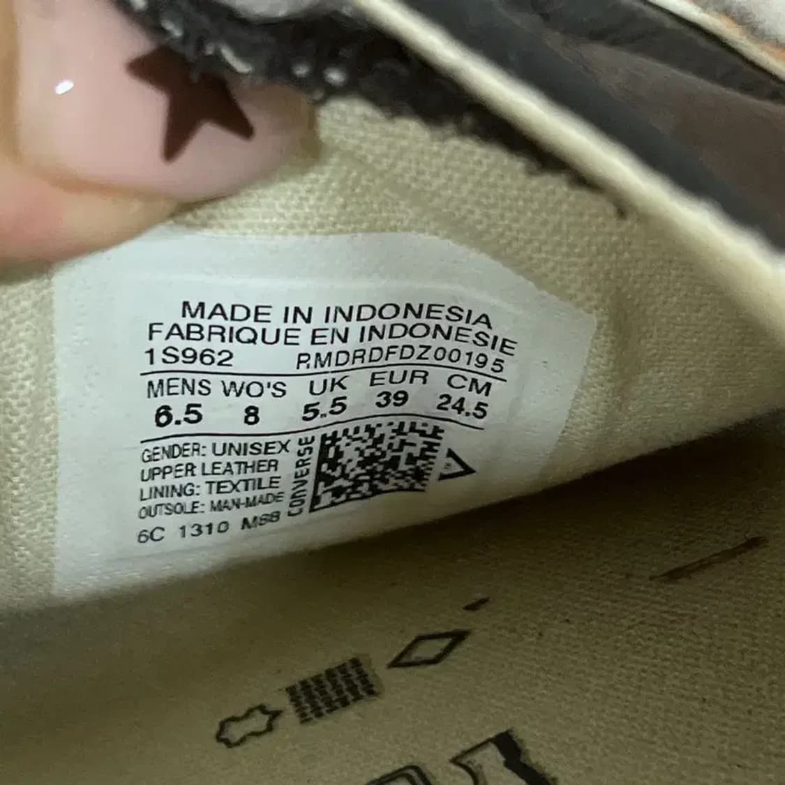 컨버스 잭퍼셀 레더 로우 블랙 스니커즈 신발 245 G07619 상품이미지5