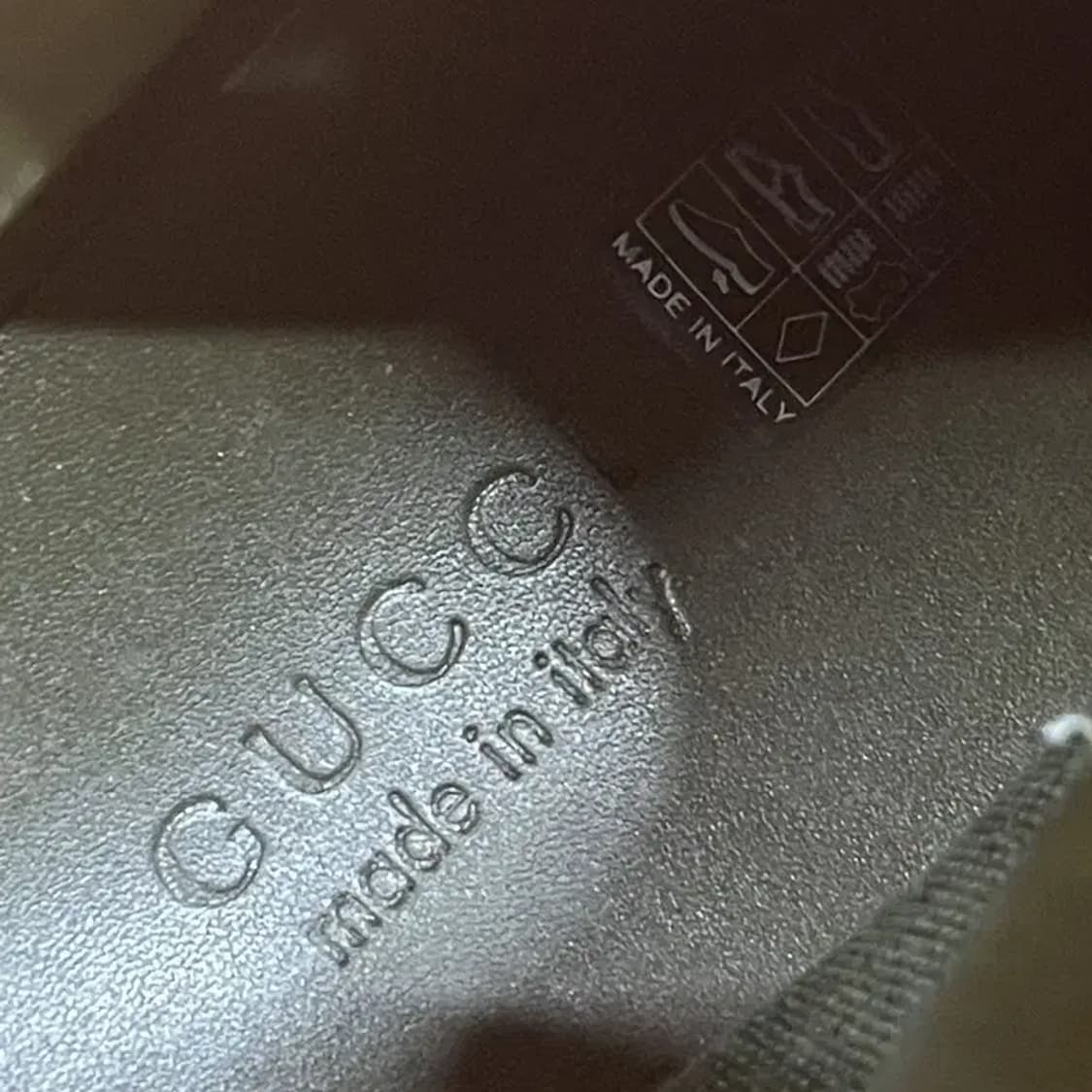 구찌 GUCCI 정품 카키 매쉬 삼선 하이탑 스니커즈 7.5 G07630 상품이미지5