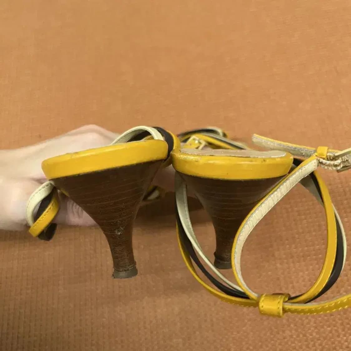 발리 여성 슽트랩 샌들 힐 US8 G07931 상품이미지2