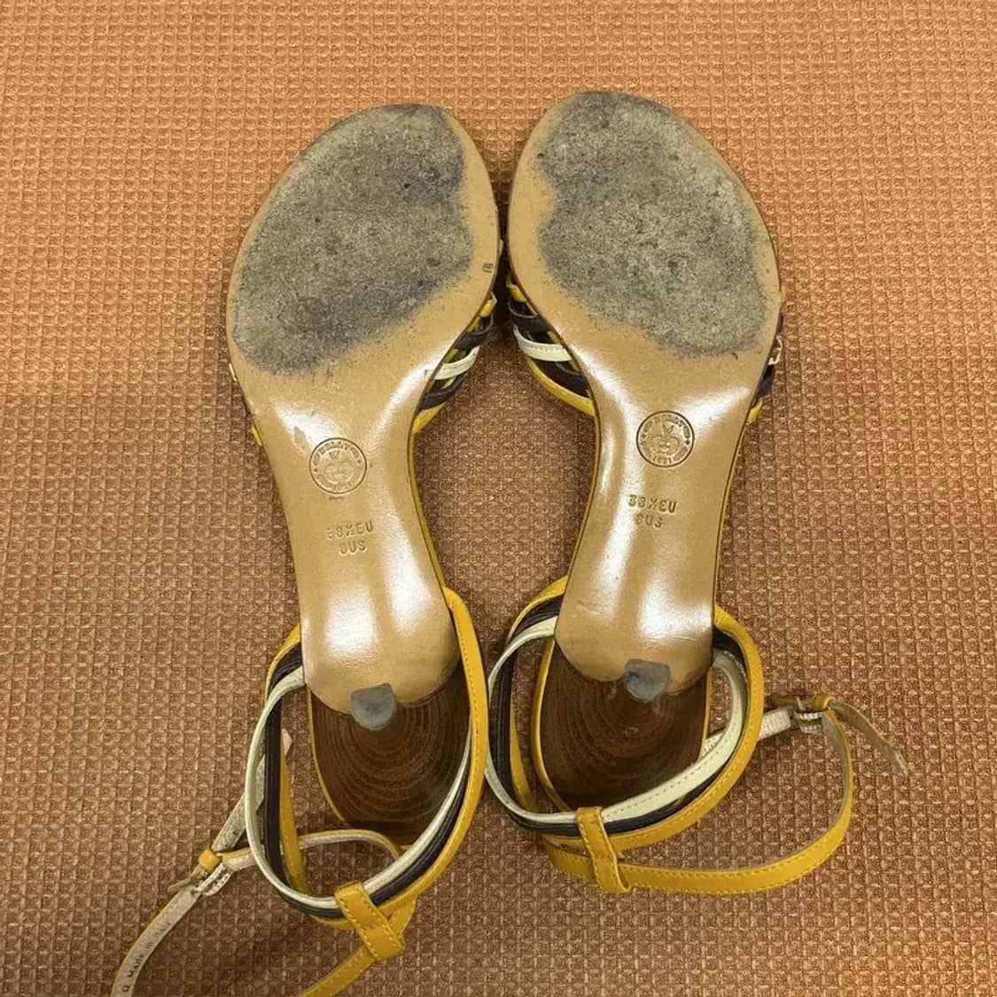 발리 여성 슽트랩 샌들 힐 US8 G07931 상품이미지4