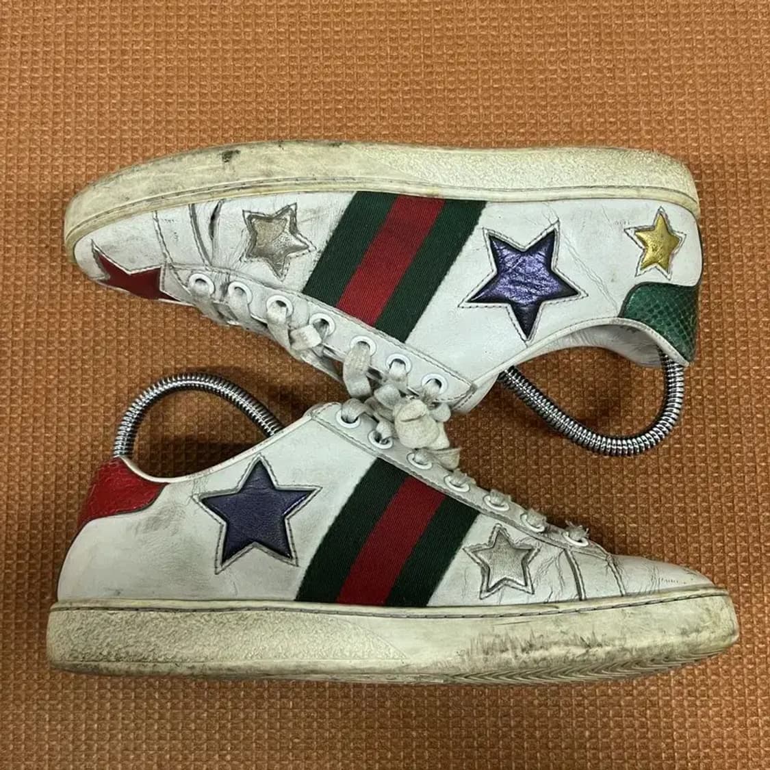 구찌 정품 스타 빈티지 에이스 스니커즈 운동화 34 G08125 상품이미지3