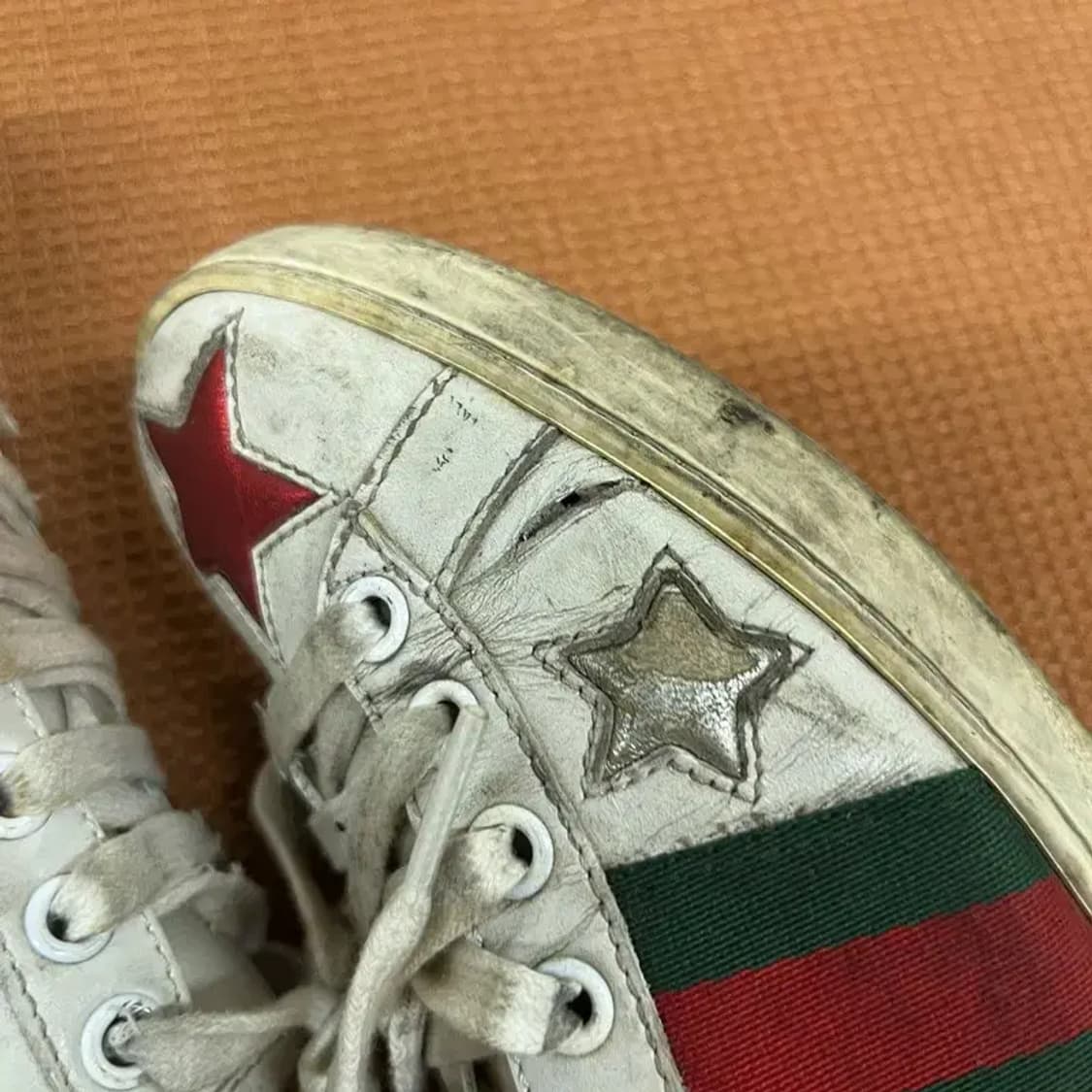 구찌 정품 스타 빈티지 에이스 스니커즈 운동화 34 G08125 상품이미지7