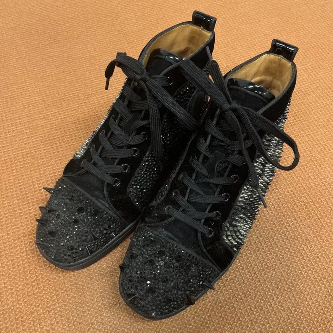 크리스찬 루부탱 블랙 찡 스니커즈 운동화 39 G08156 상품이미지1