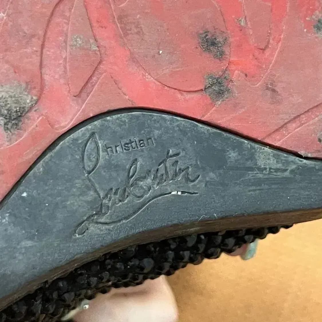 크리스찬 루부탱 블랙 찡 스니커즈 운동화 39 G08156 상품이미지5