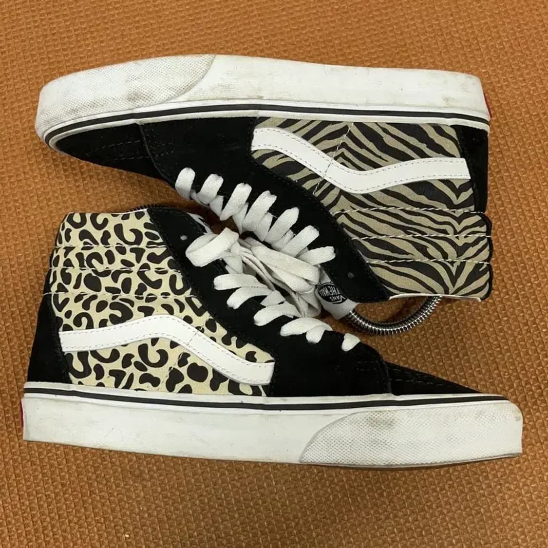 반스 올드스쿨 레오파드 호피 하이 스니커즈 여자 신발 230 G08382 상품이미지3