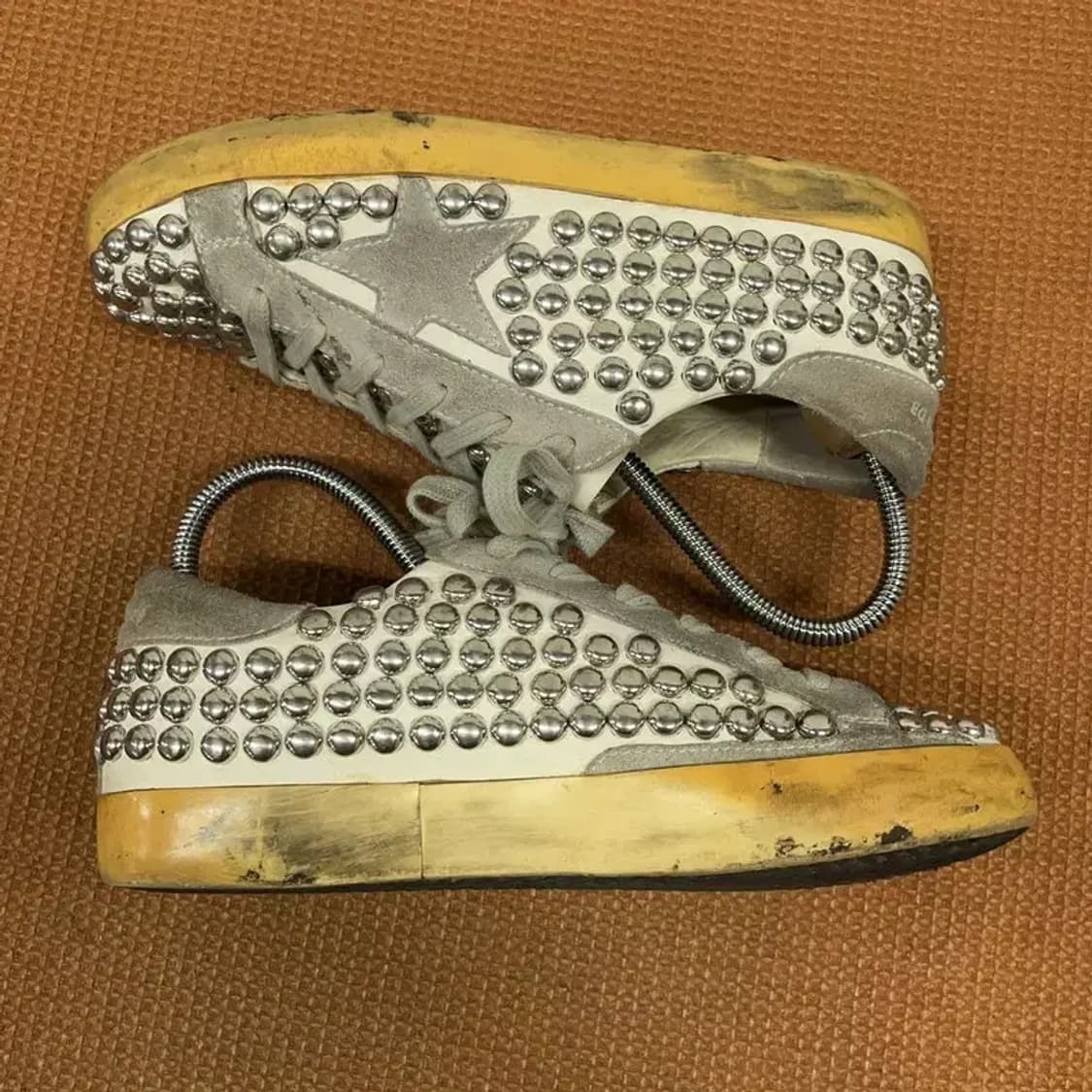 골든구스 슈퍼스타 찡 실버 스니커즈 신발 36 G08404 상품이미지3