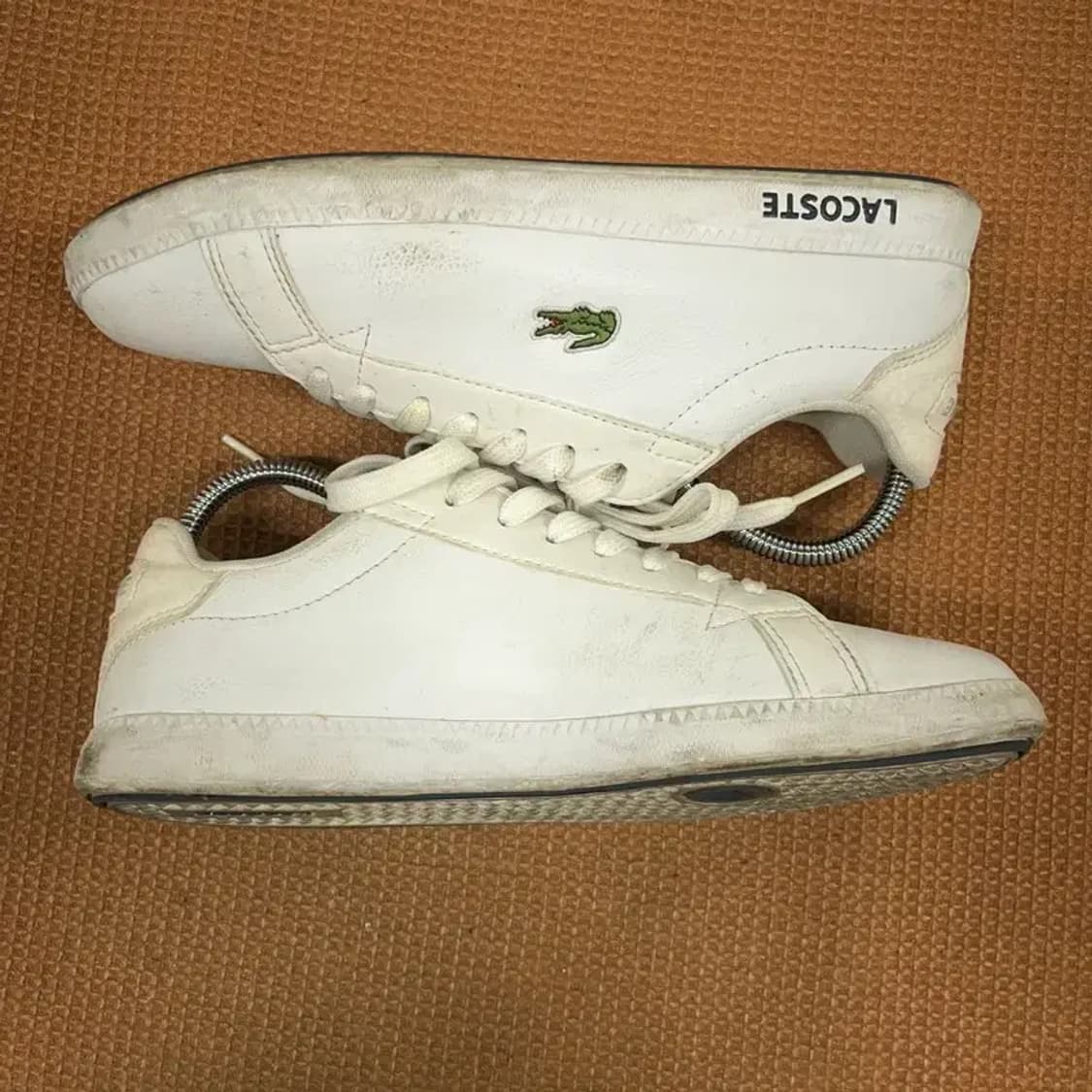 라코스테 화이트 스니커즈 남자 단화 신발 UK4 G08432 상품이미지3