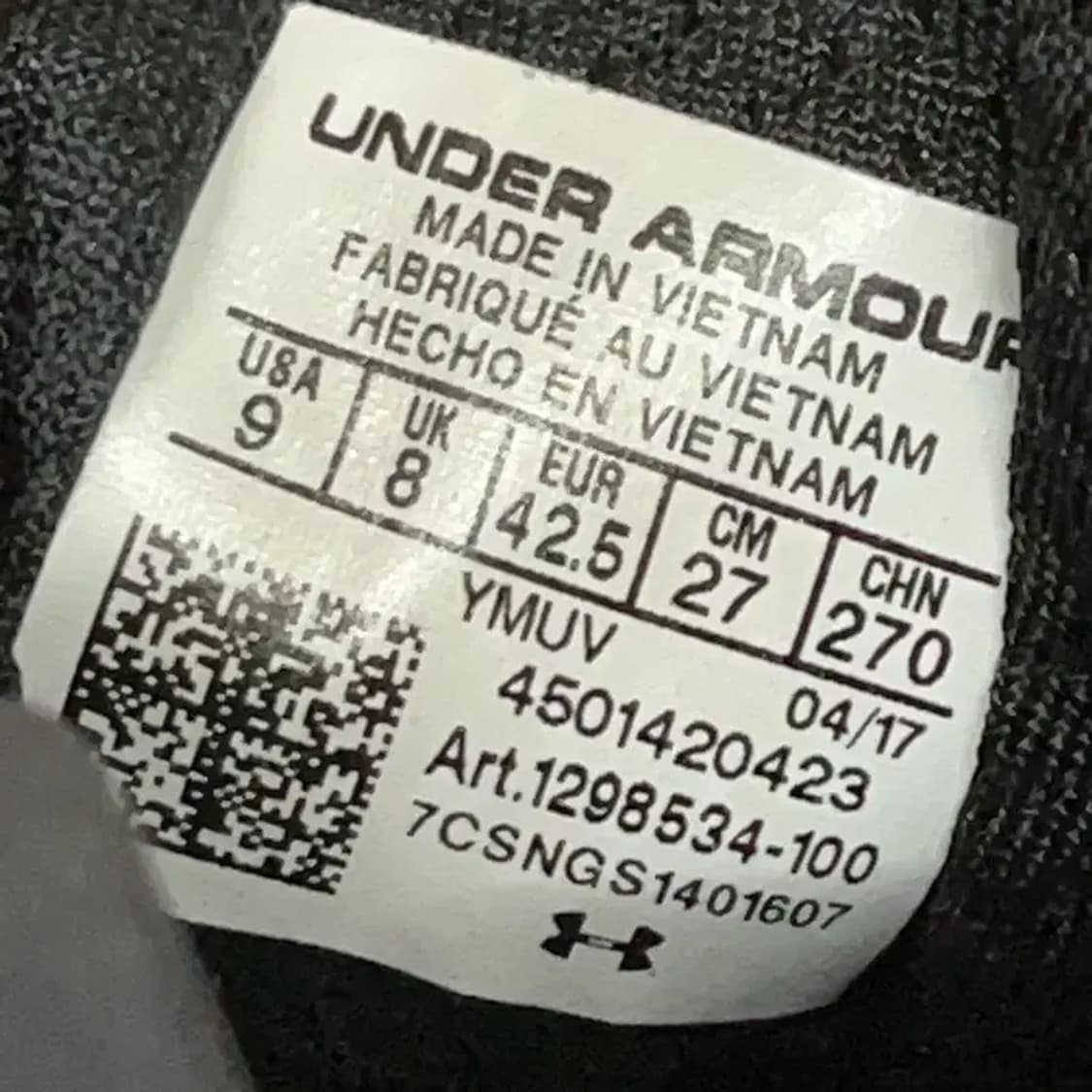 언더아머 UA 차지드 리액터 런닝화 운동화 신발 270 G08465 상품이미지5