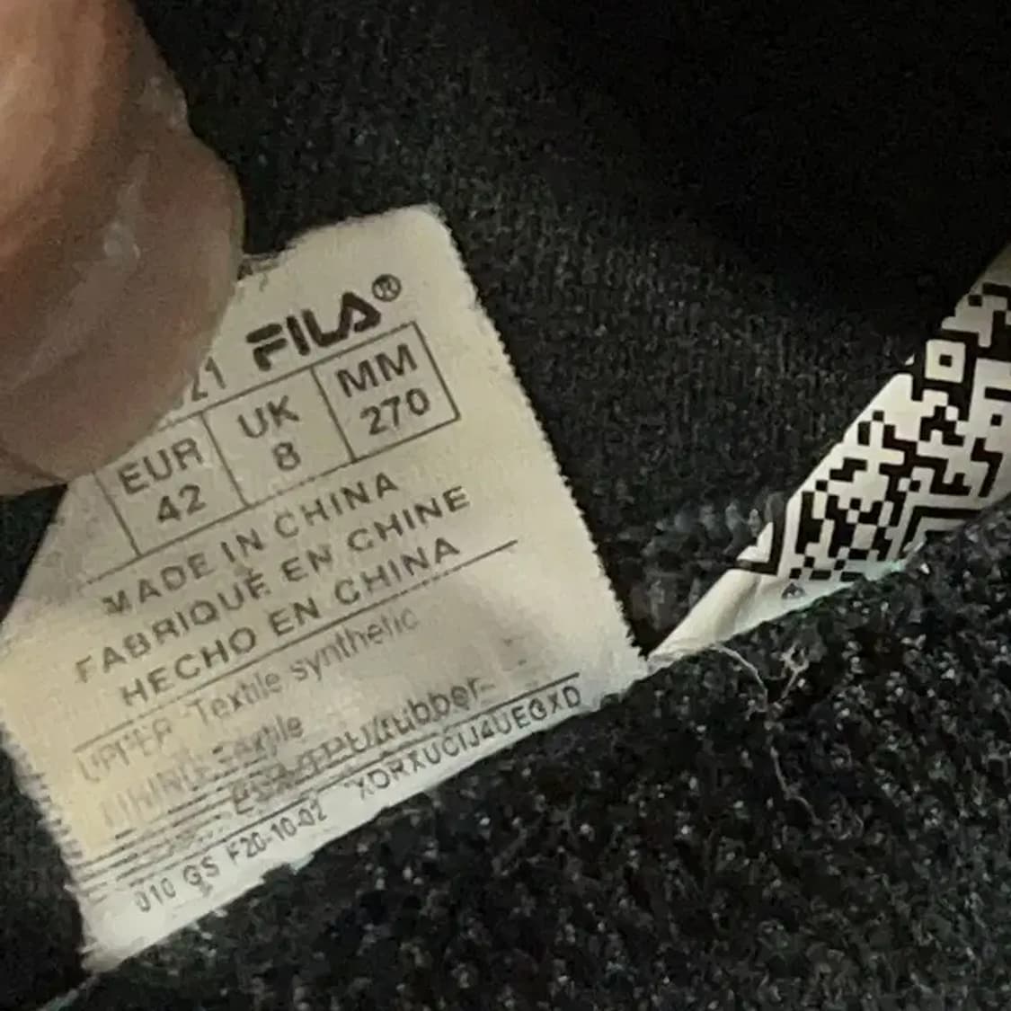 필라 FILA 블랙 니트 운동화 남자 신발 270 G08471 상품이미지5