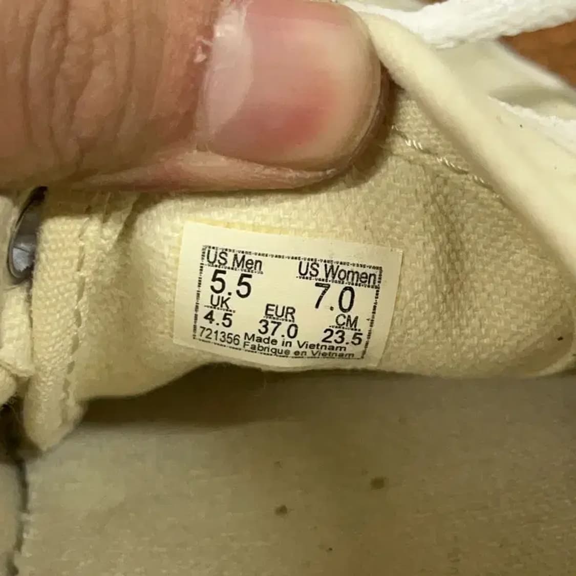 반스 어센틱 아이보리 스니커즈 신발 235 G08479 상품이미지5