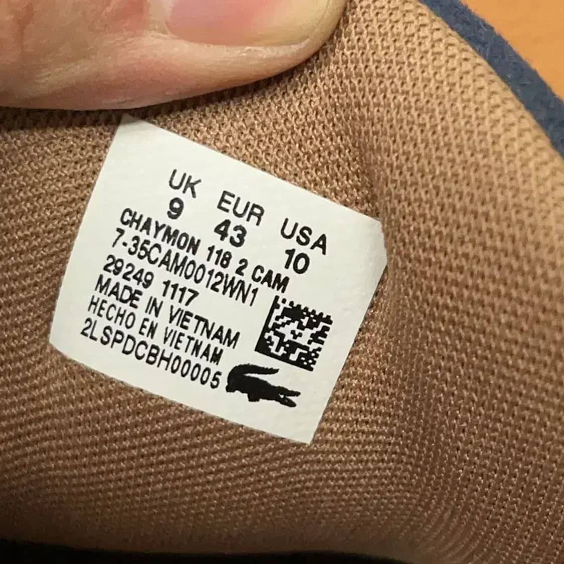 라코스테 화이트 스니커즈 운동화 UK9 G08523 상품이미지5