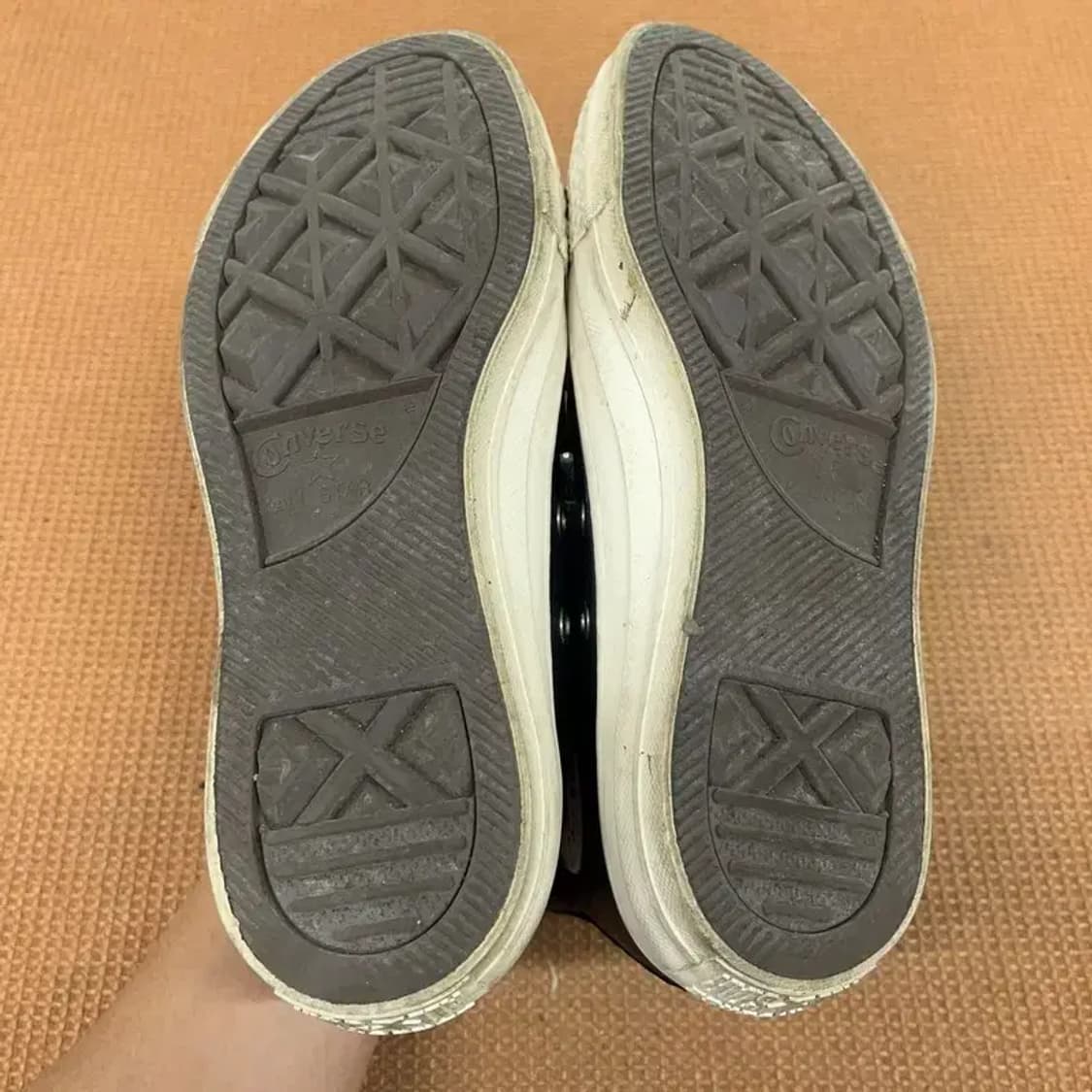 컨버스 척테일러 하이 올스타 레더 블랙 스니커즈 신발 230 G08652 상품이미지4