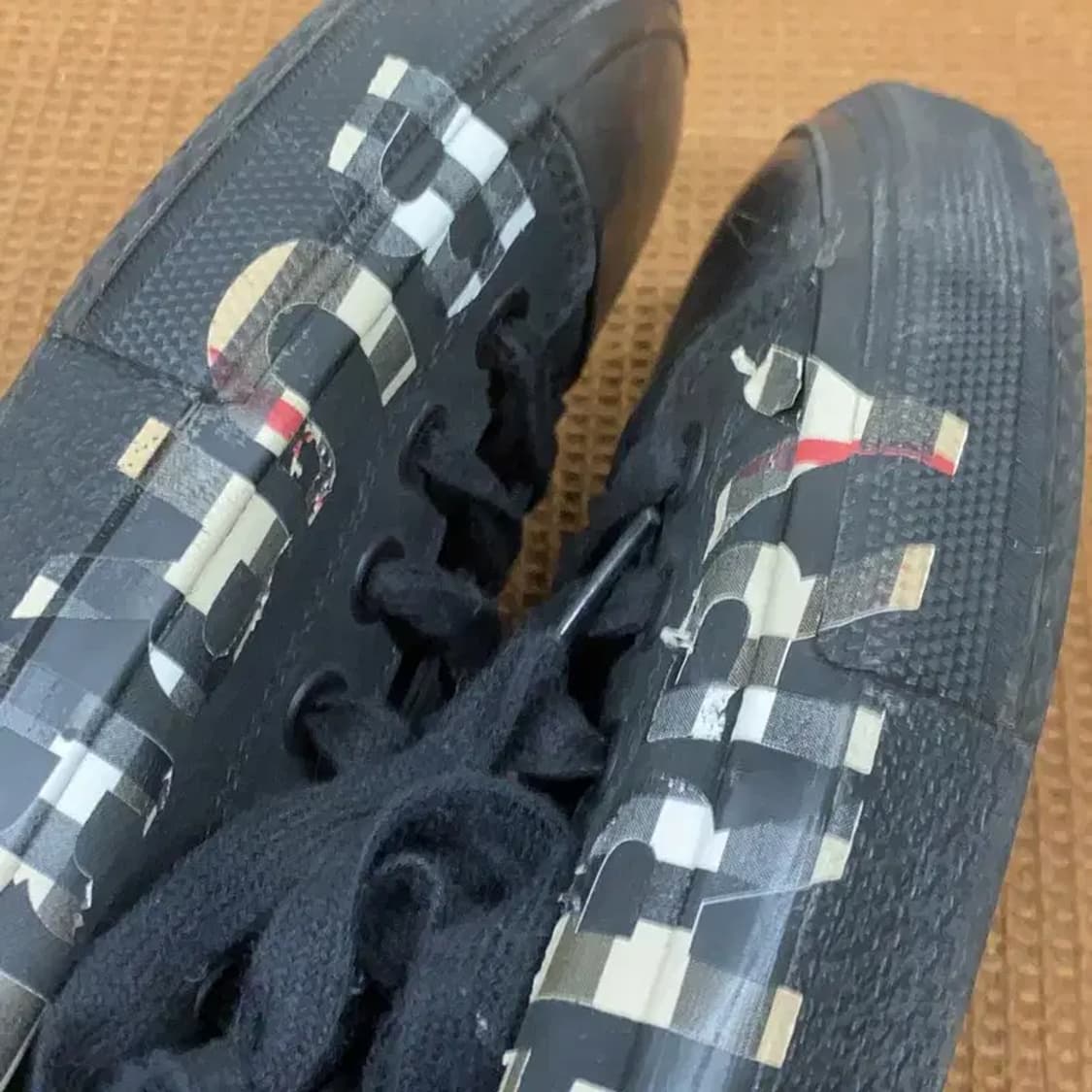 버버리 체크로고 블랙 스니커즈 신발 270 G08725 상품이미지7