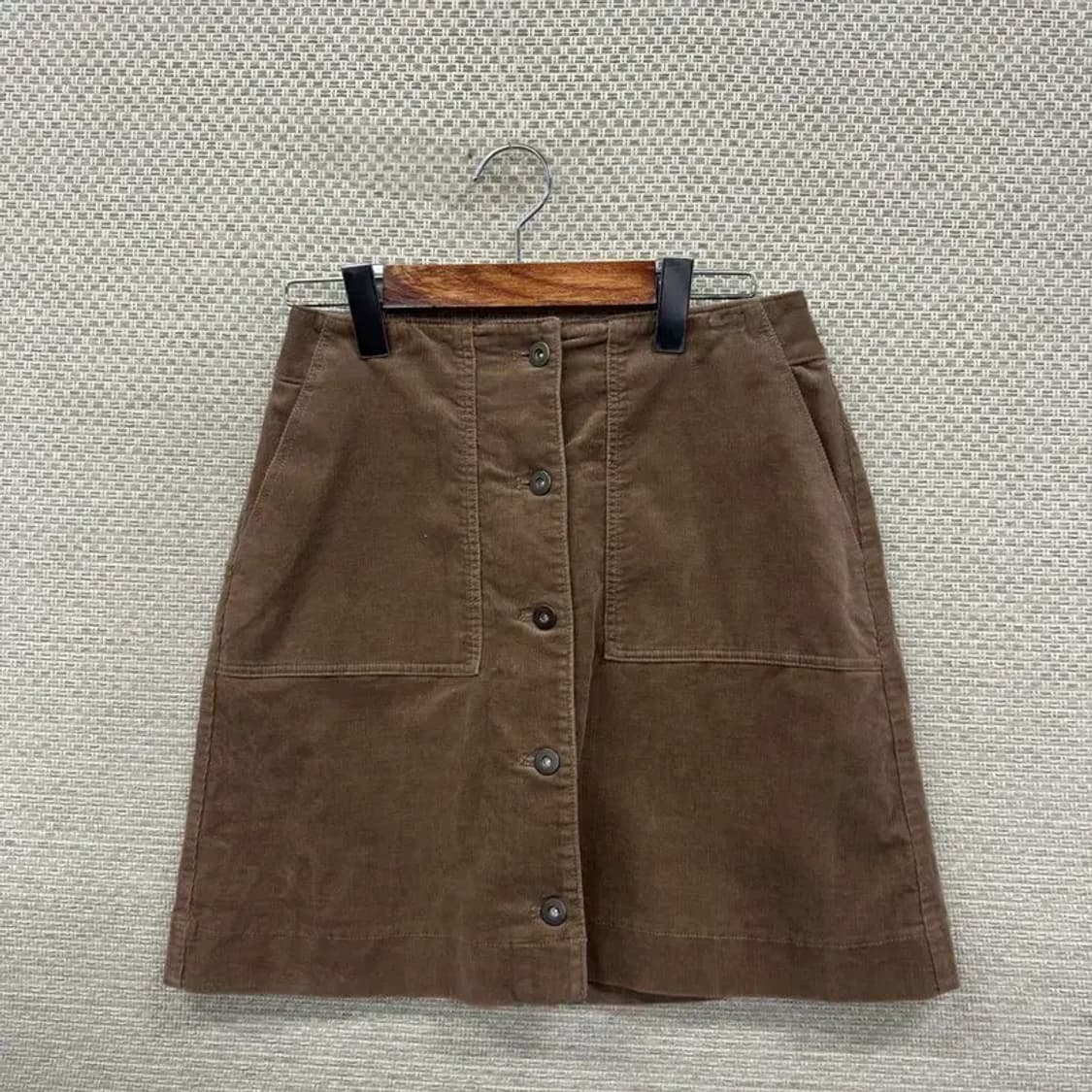 유니클로 브라운 코듀로이 골덴 치마 미니스커트 61 M08491 상품이미지1