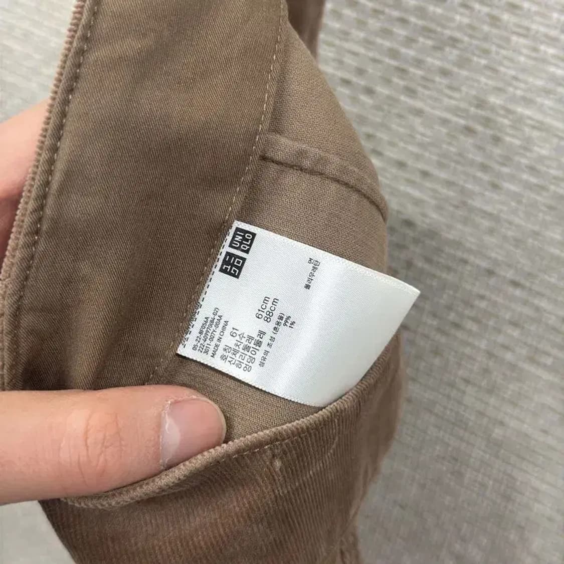 유니클로 브라운 코듀로이 골덴 치마 미니스커트 61 M08491 상품이미지3