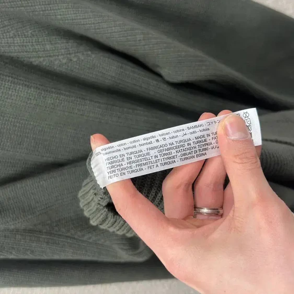 자라 카키 캐주얼 니트 XL M08485 상품이미지4