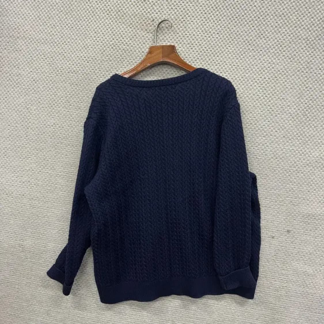 빈티지 울 벳지로고 니트 가디건 100 M08484 상품이미지2