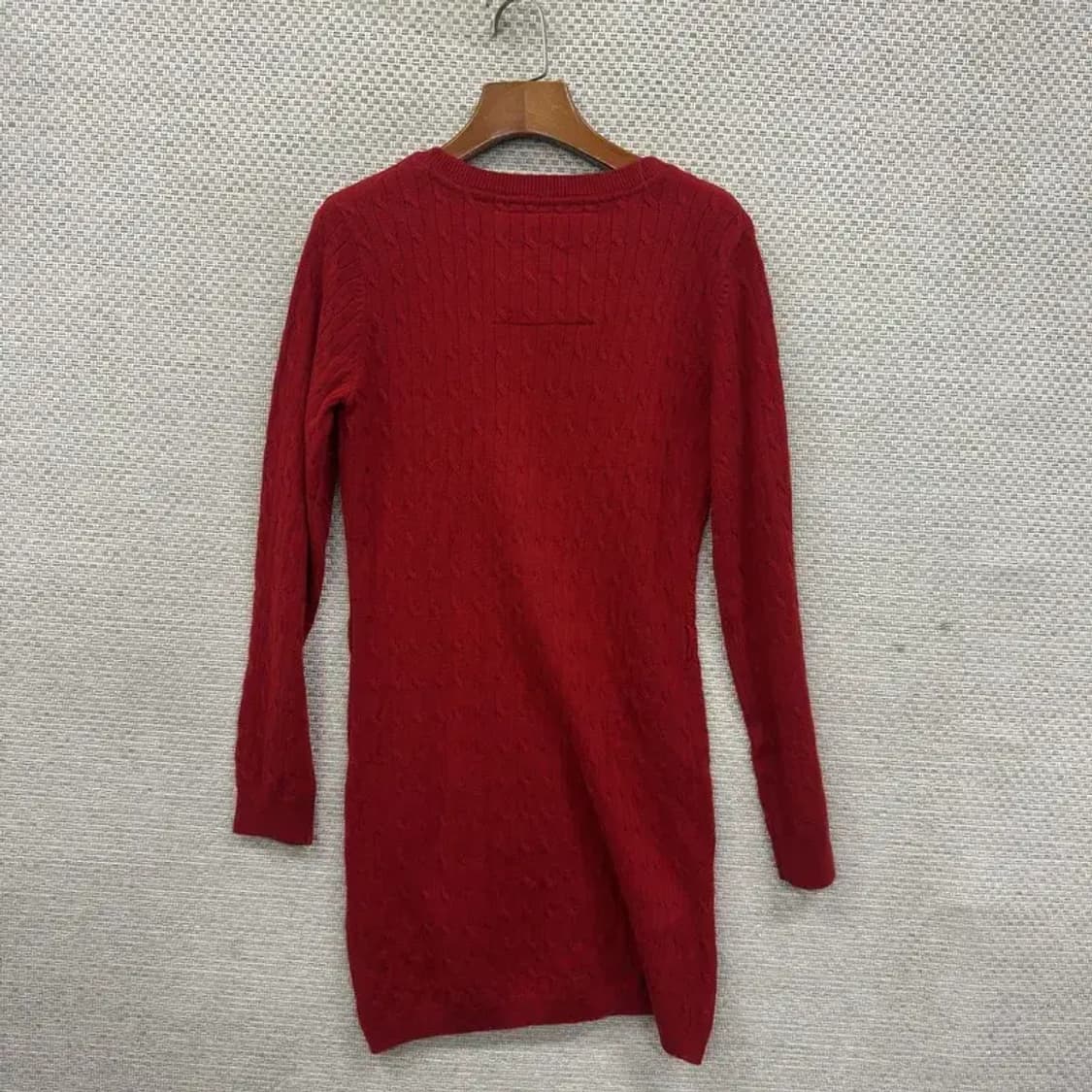 티니위니 레드 울 캐시미어 니트 롱 가디건 FM M08488 상품이미지2