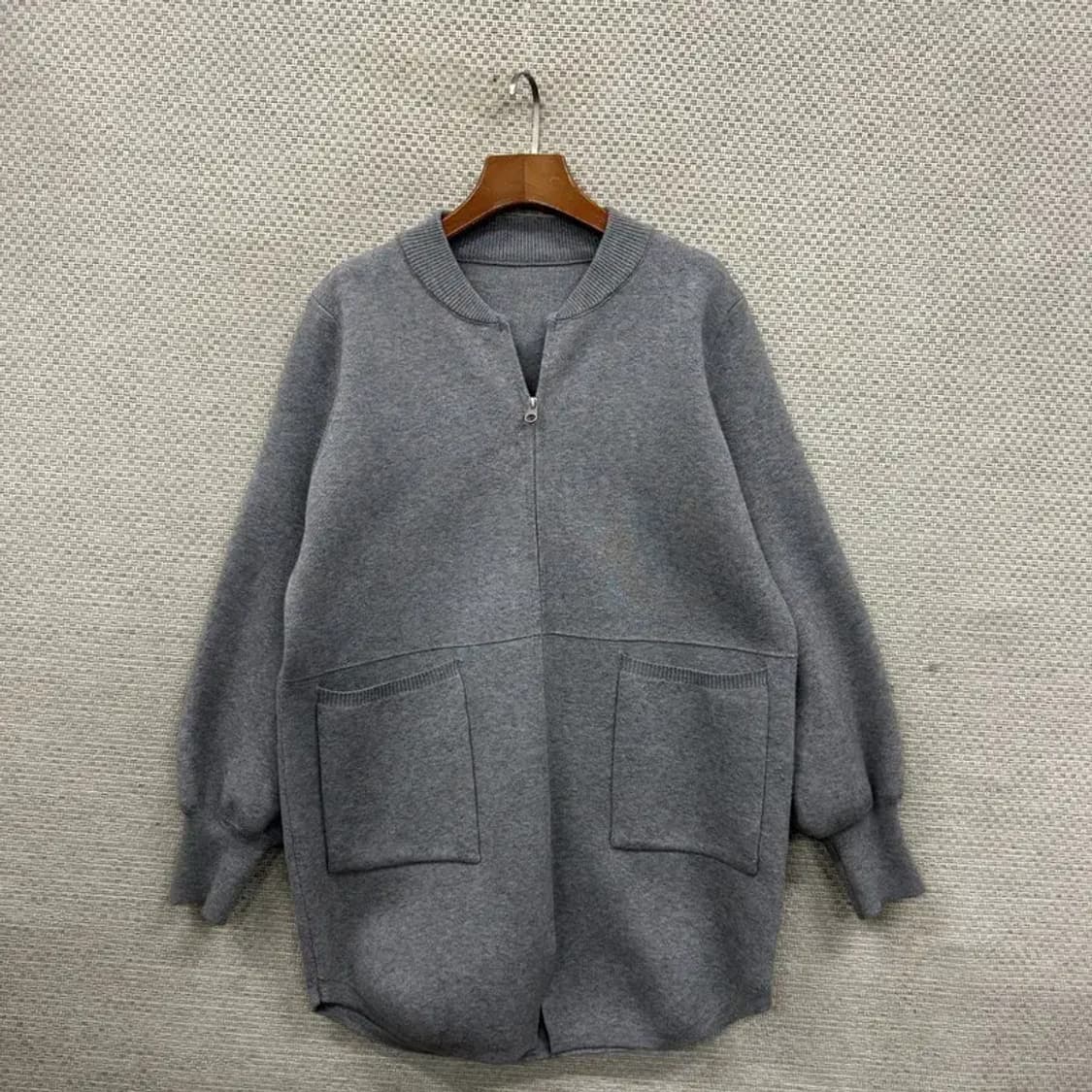 빈티지 캐주얼 빅포켓 롱 니트 집업 95 M08632 상품이미지1