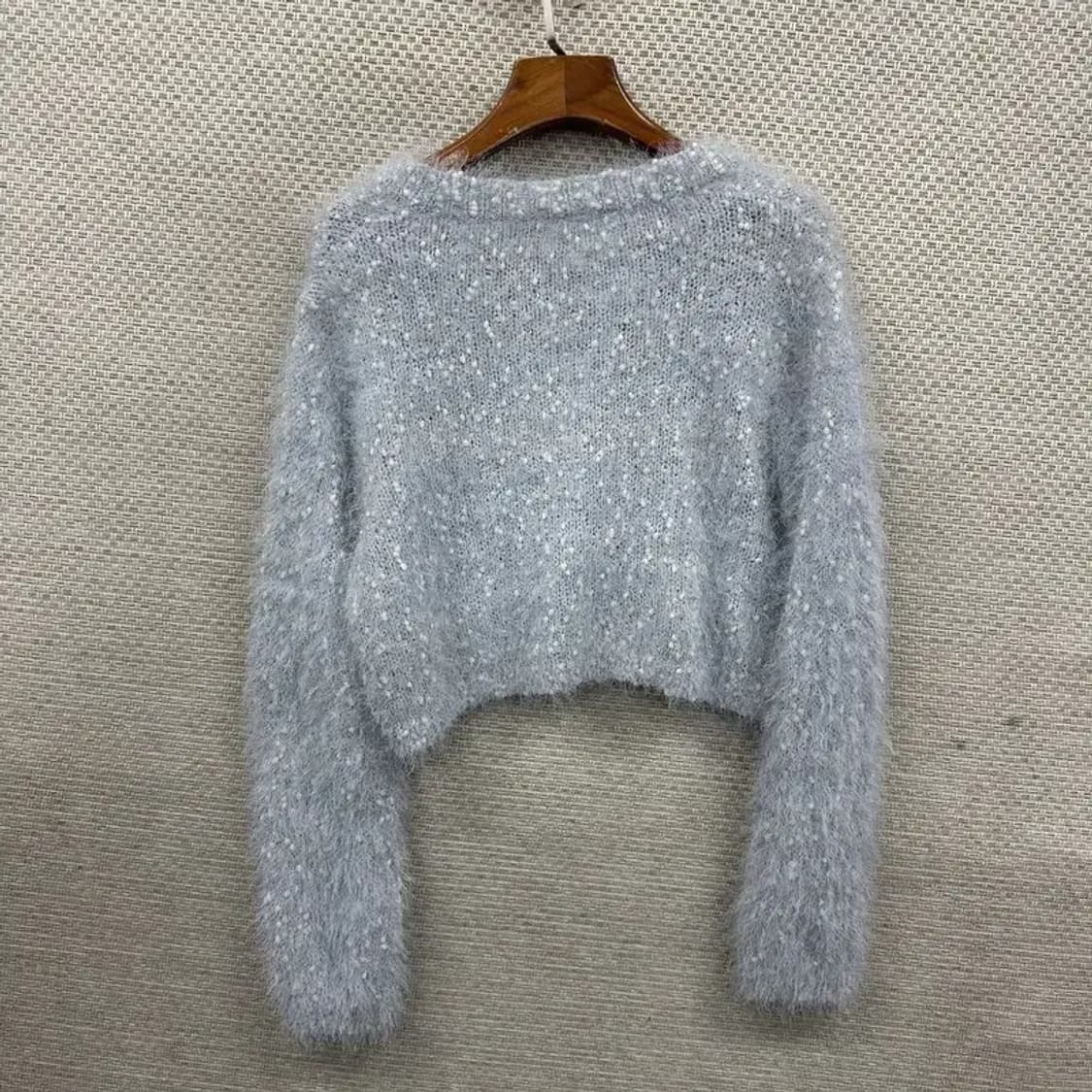 빈티지 브이넥 크롭 니트 가디건 90 M08636 상품이미지2