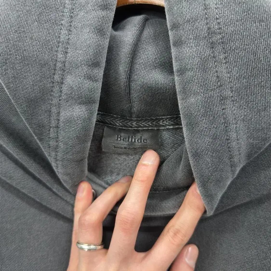 Bellide 빈티지 스트릿 피그먼트 숏 후드티 95 M08628 상품이미지3