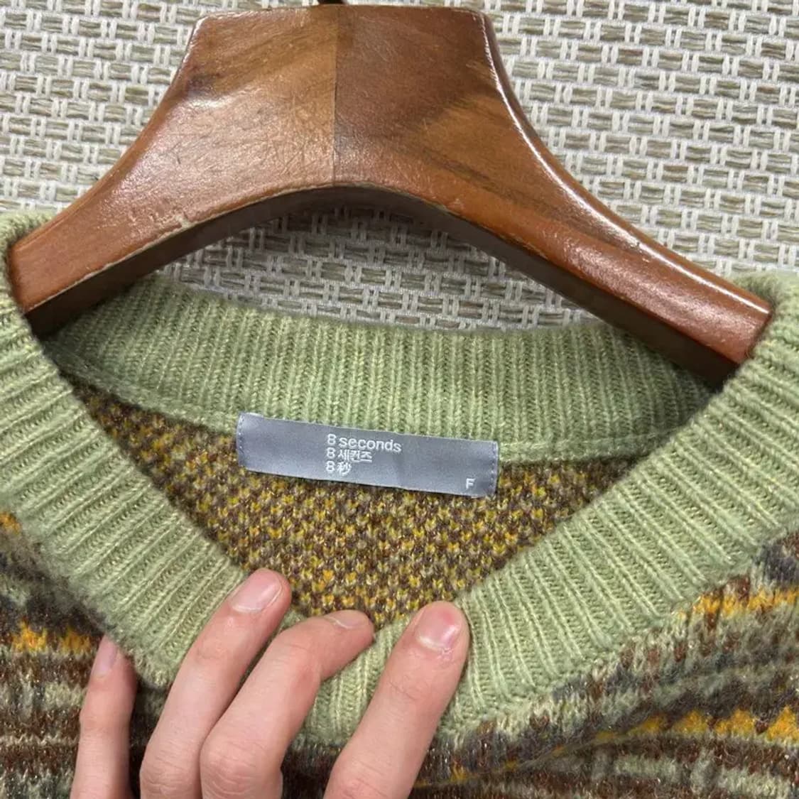 에잇세컨즈 캐주얼 에스닉 숏 니트 스웨터 F M08641 상품이미지3